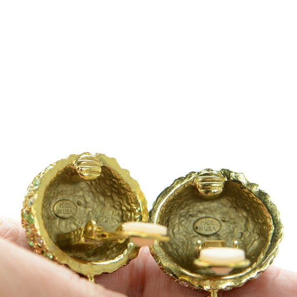 Oscar de la Renta Three Drop Cactus Earrings - Picture 4 of 7